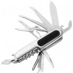 10pc Stainless steel pocket knife, silver (8715-32)