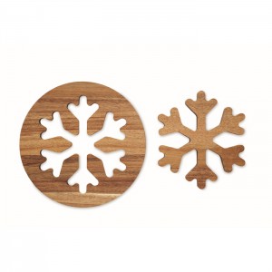 Acacia wooden pot holders set, Wood (Wood kitchen equipments)