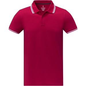 Amarago short sleeve men?s tipping polo, Red (Polo shirt, 90-100% cotton)