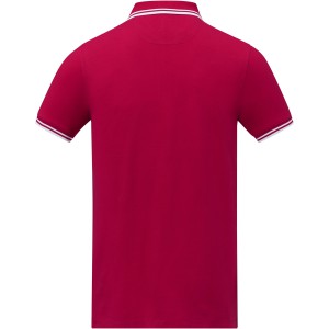 Amarago short sleeve men?s tipping polo, Red (Polo shirt, 90-100% cotton)