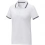 Amarago short sleeve women?s tipping polo, White