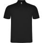 Austral short sleeve unisex polo, Solid black