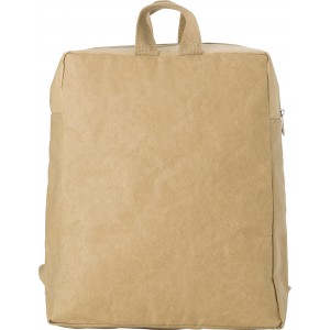 Laminated paper (310 gr/m2) backpack Samanta, brown (Backpacks)