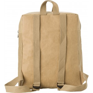 Laminated paper (310 gr/m2) backpack Samanta, brown (Backpacks)