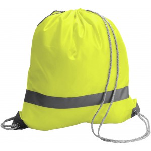 Polyester (190T) drawstring backpack Sylvie, yellow (Backpacks)