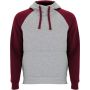 Badet kids two-tone hoodie, Heather grey, Garnet