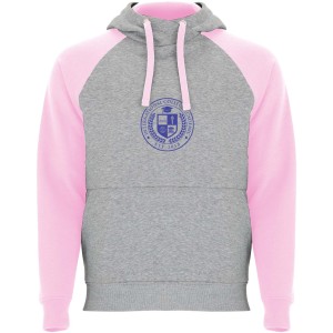 Badet kids two-tone hoodie, Heather grey, Light pink (Pullovers)