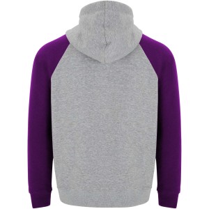 Badet unisex two-tone hoodie, Heather grey, Purple (Pullovers)