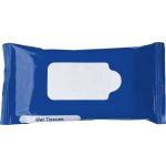 Bag with 10 wet tissues., cobalt blue (6080-23)