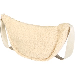 Bear GRS recycled sherpa crossbody bag 3L, Natural