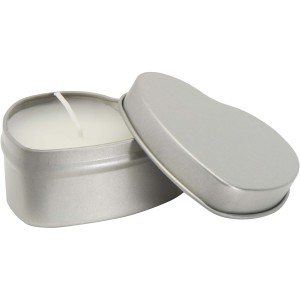 Blissful heart-shaped tin candle with vanilla aroma, Matted 
