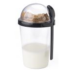 Breakfast mug with separate compartment on the top, black (7296-01)