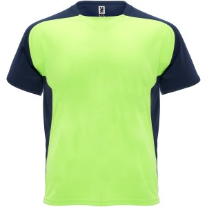 Bugatti short sleeve kids sports t-shirt, Fluor Green, Navy Blue (T-shirt, mixed fiber, synthetic)