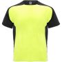 Bugatti short sleeve unisex sports t-shirt, Fluor Yellow, Solid black