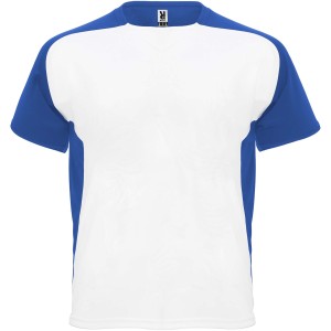 Bugatti short sleeve unisex sports t-shirt, White, Royal blue (T-shirt, mixed fiber, synthetic)