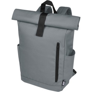 Byron 15.6" GRS RPET roll-top backpack 18L, Light grey