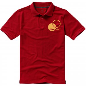 Calgary short sleeve men's polo, Red (Polo shirt, 90-100% cotton)