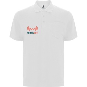 Centauro Premium short sleeve unisex polo, White (Polo shirt, 90-100% cotton)