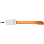 Charging cable and key holder in one, orange (8527-07)