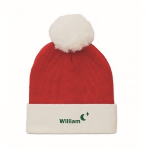 Christmas knitted beanie, Red (Hats)