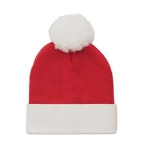 Christmas knitted beanie, Red (Hats)