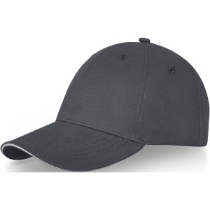 Darton 6 panel sandwich cap, Storm grey (Hats)