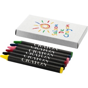 Ayo 6-piece coloured crayon set, Grey (Drawing set)