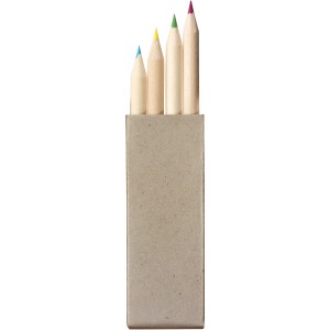 Tullik 4-piece coloured pencil set, Natural (Drawing set)