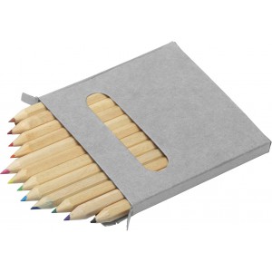 Wooden pencil set Devin, grey (Drawing set)