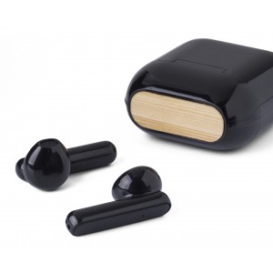 ABS wireless earphones Waylon, black (Earphones, headphones)