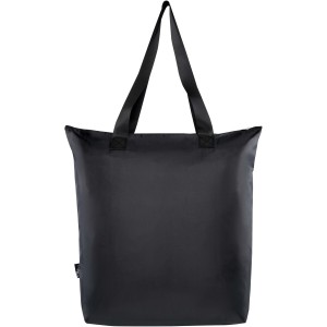 EcoFold RPET foldable tote cooler bag 15L, Solid black (Cooler bags)