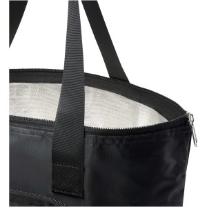 EcoFold RPET foldable tote cooler bag 15L, Solid black (Cooler bags)
