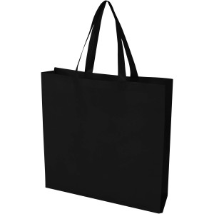 EcoSeal GRS recycled nonwoven gusset tote bag 12L, Solid bla