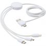 Pure 5-in-1 charging cable with antibacterial additive, Whit