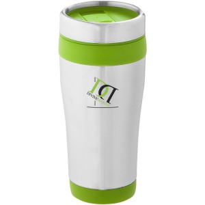 Elwood 470 ml insulated tumbler, Silver,Lime green (Glasses)