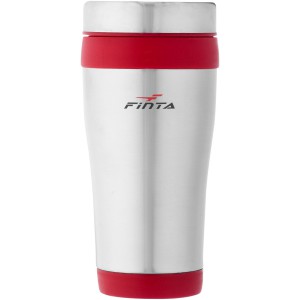 Elwood 470 ml insulated tumbler, Silver,Red (Glasses)