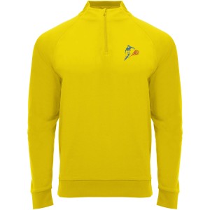 Epiro long sleeve unisex quarter zip sweatshirt, Yellow (Pullovers)