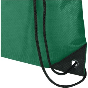 Evergreen GRS recycled non-woven drawstring bag 5L, Green (Backpacks)