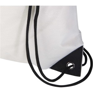 Evergreen GRS recycled non-woven drawstring bag 5L, White (Backpacks)