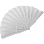 Fabric hand held fan, white (6510-02)