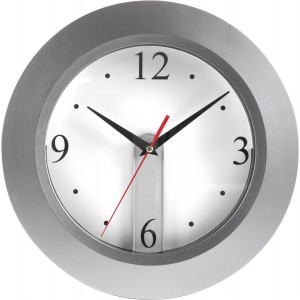 ABS wall clock Ali, silver