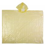 Foldable translucent poncho, yellow (9504-06)