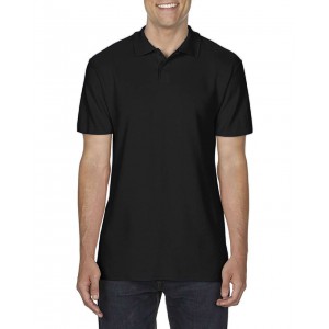 SOFTSTYLE<SUP><sup>®</sup></SUP> ADULT DOUBLE PIQU POLO, Black