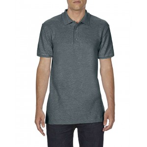 SOFTSTYLE<SUP><sup>®</sup></SUP> ADULT DOUBLE PIQU POLO, Dark Heather