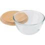 Glass salad bowl Isabeau, Brown/Khaki