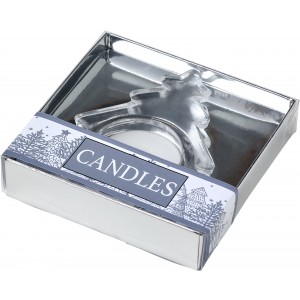 Glass tea light holder Casey, silver (Candles)