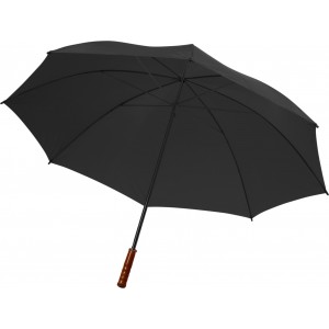 Polyester (190T) umbrella Rosemarie, black (Golf umbrellas)