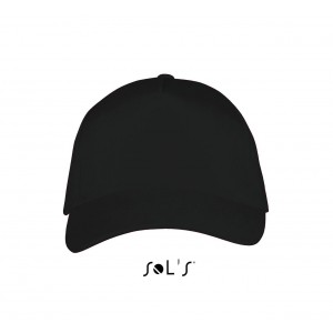 SOL'S LONG BEACH - 5 PANEL CAP, Black/Royal (Hats)