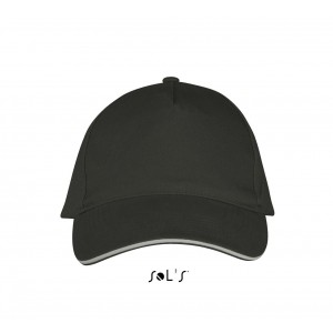 SOL'S LONG BEACH - 5 PANEL CAP, Dark Grey/Light Grey (Hats)