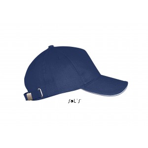 SOL'S LONG BEACH - 5 PANEL CAP, French Navy/White (Hats)